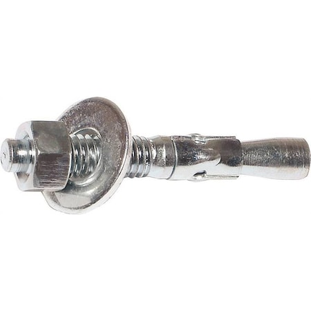 Wedge Anchor, 1/2 Dia., 2-3/4 L, Zinc Plated